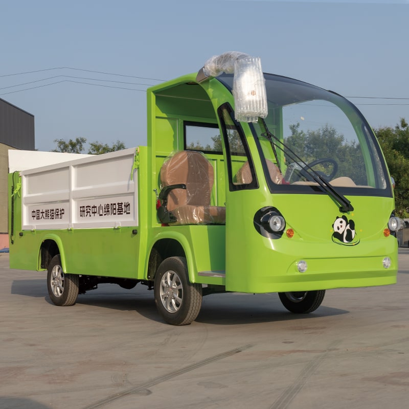 單排帶斗熊貓液壓觀光車